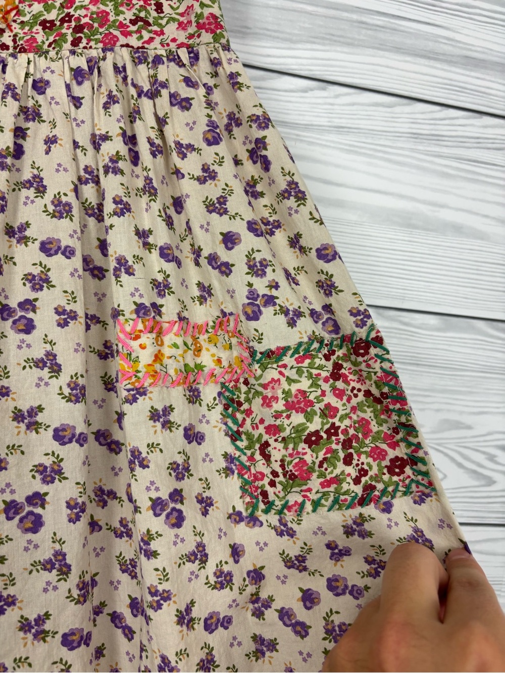 Natural Life floral boho patchwork mini dress size small - Picture 7 of 16